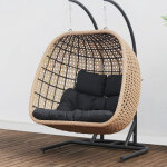 Double fauteuil oeuf suspendu acier pangi