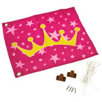 Drapeau avec systme d'hisse pour maisonnette enfant princesse