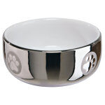 Ecuelle en cramique argent blanc 11cm