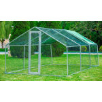 Enclos poulailler 18 m parc grillag 3m x 6m x 1, 75 m acier galvanis