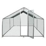 Enclos poulailler 24 m parc grillag 3m x 8m x 1, 75m acier galvanis