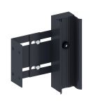Ensemble kit grand vent pour portail coulissant et poteau ral 7016 Ensemble kit grand vent pour portail coulissant et poteau ral 7016