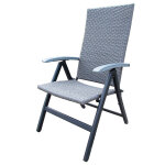 Fauteuil avec dossier rglable aluminium anthracite barcelona