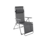 Fauteuil relax de jardin gris fonc siesta