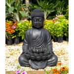 Fontaine en polyrsine bouddha fenn l. 36 x h 51 cm