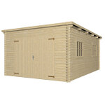 Garage en bois ep. 36mm, 25m² toit plat morea Garage en bois ep. 36mm, 25m² toit plat morea