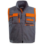 Gilet sans manche paddock gris orange taille m Gilet sans manche paddock gris orange taille m