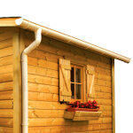 Gouttire pour abris de jardin en bois coloris sable