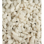 Gravier blanc marbre pur concass� 8 12 mm en sac de 25kg