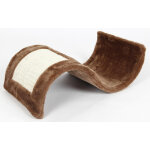 Griffoir design curve marron pour chat