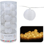 Guirlande exterieure 20 lampions nylon blanc