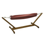 Hamac pour enfant en bois et toile couleur terracotta
