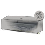 Housse rectangulaire pour salon bas l. 205 x l. 85 x h. 75 cm gris