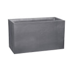 Jardinire muret volcania l. 100 cm gris galet 116l