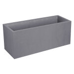 Jardinire muret volcania l 100 cm gris galet 98 l