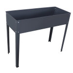 Jardinire urbaine 100x40x84 cm en acier galvanis finition grise