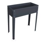Jardinire urbaine 70x30x80 cm en acier galvanis finition grise