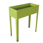 Jardinire urbaine 70x30x80 cm en acier galvanis finition verte