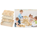 Jeu de construction gant en bois 42 pices