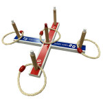 Jeu de lancer d'anneaux en bois
