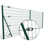 Kit 25m grillage soud vert  sceller, maille 100 x 50mm, h 1. 5m