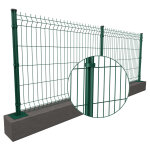 Kit 5m grillage rigide vert sur platines maille 200 x 55mm h. 1m
