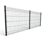 Kit 5m x h. 1, 2m grillage rigide gris maille 200 x 55mm a sceller
