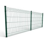 Kit 5m x h. 1, 7m grillage rigide vert maille 200 x 55mm a sceller
