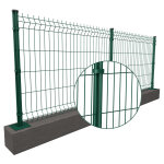 Kit 80m grillage rigide vert, sur platines, maille 200 x 55mm h 1. 5m