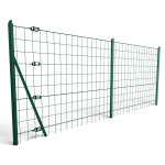 Kit 80m grillage soud� vert a sceller maille 100 x 75mm h. 1. 2m