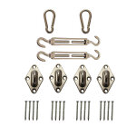 Kit d'accessoires de fixations pour voiles d'ombrage 2x3 m, 3x4 m Kit d'accessoires de fixations pour voiles d'ombrage 2x3 m, 3x4 m