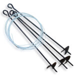 Kit d'ancrage sol mou pour abri de jardin et garages en métal Kit d'ancrage sol mou pour abri de jardin et garages en métal