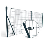 Kit complet 80 m grillage soud� � sceller 100 x 50mm h. 1m20