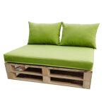 Kit coussins palettes: assise et dossier vert pistache 120cm orel Kit coussins palettes: assise et dossier vert pistache 120cm orel