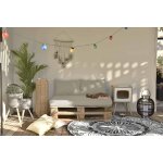 Kit coussin palette cru assise et dossier 120cm miass