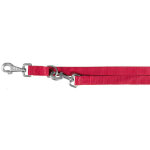 Laisse en nylon rglable classic rouge 2 m