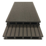 Lame de terrasse en bois composite l. 195 x 14, 6cm chocolat