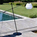 Lampadaire dport d'extrieur fala h 190 cm noir