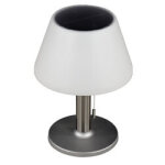 Lampe de table solaire design york h 28 cm gris Lampe de table solaire design york h 28 cm gris