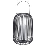 Lanterne design mtal heloise diam 23 x h 32 cm noir
