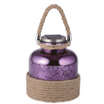 Lanterne solaire verre portative violet