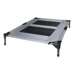 Lit surlev pour chien 92 x 76 x 18 cm en toile gris taille m l