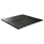 Lot de 10 dalles de protection noires pour aire de jeux 100 x 100 cm