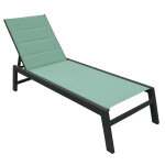 Lot de 2 bains de soleil aluminium papaye vert menthol