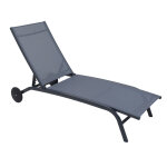 Lot de 2 bains de soleil praia anthracite