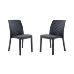 Lot de 2 chaises graphite virginia