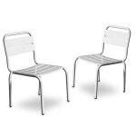 Lot de 2 chaises mtal blanches pour enfant