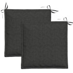Lot de 2 coussins d'assises exterieurs 40x40 cm gris chin