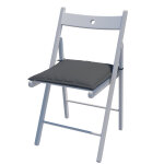 Lot de 2 coussins d'assises exterieurs uni 40x40 cm gris
