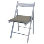 Lot de 2 coussins d'assises exterieurs uni 40x40 cm taupe